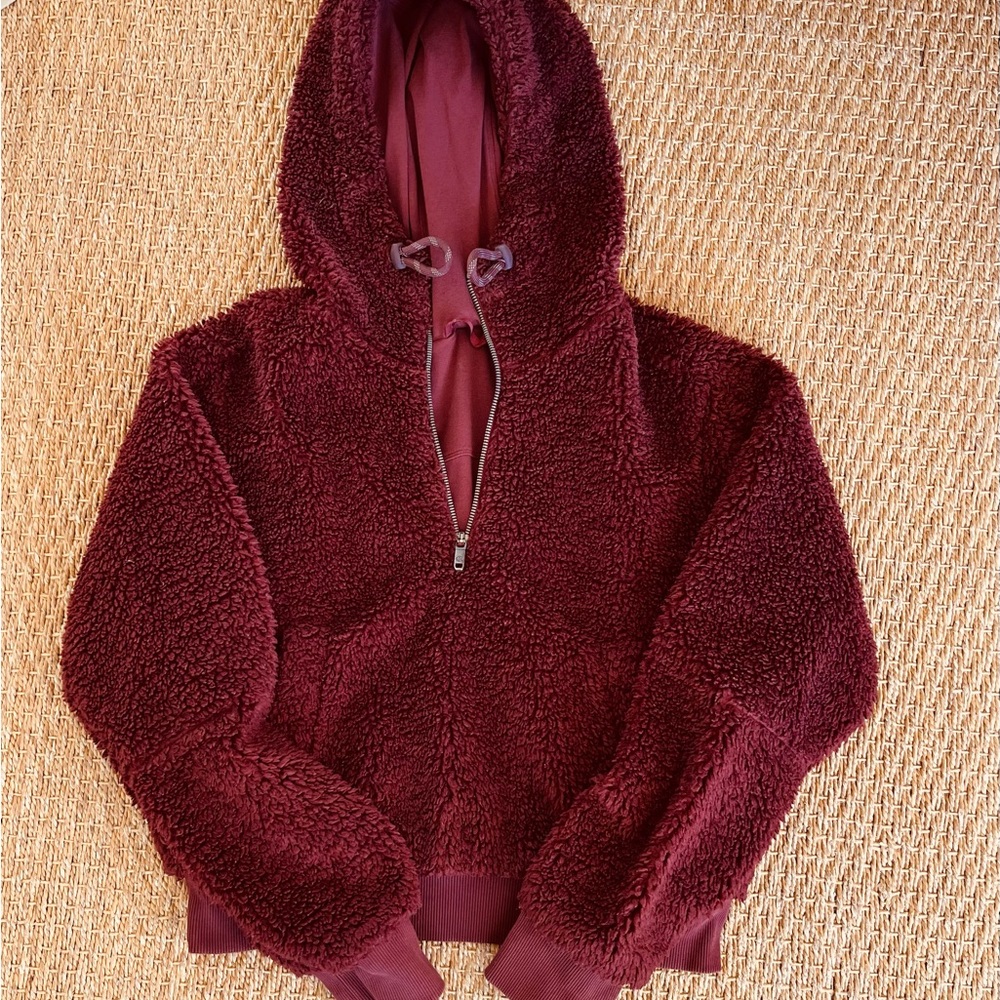Lululemon burgundy Sherpa hoodie